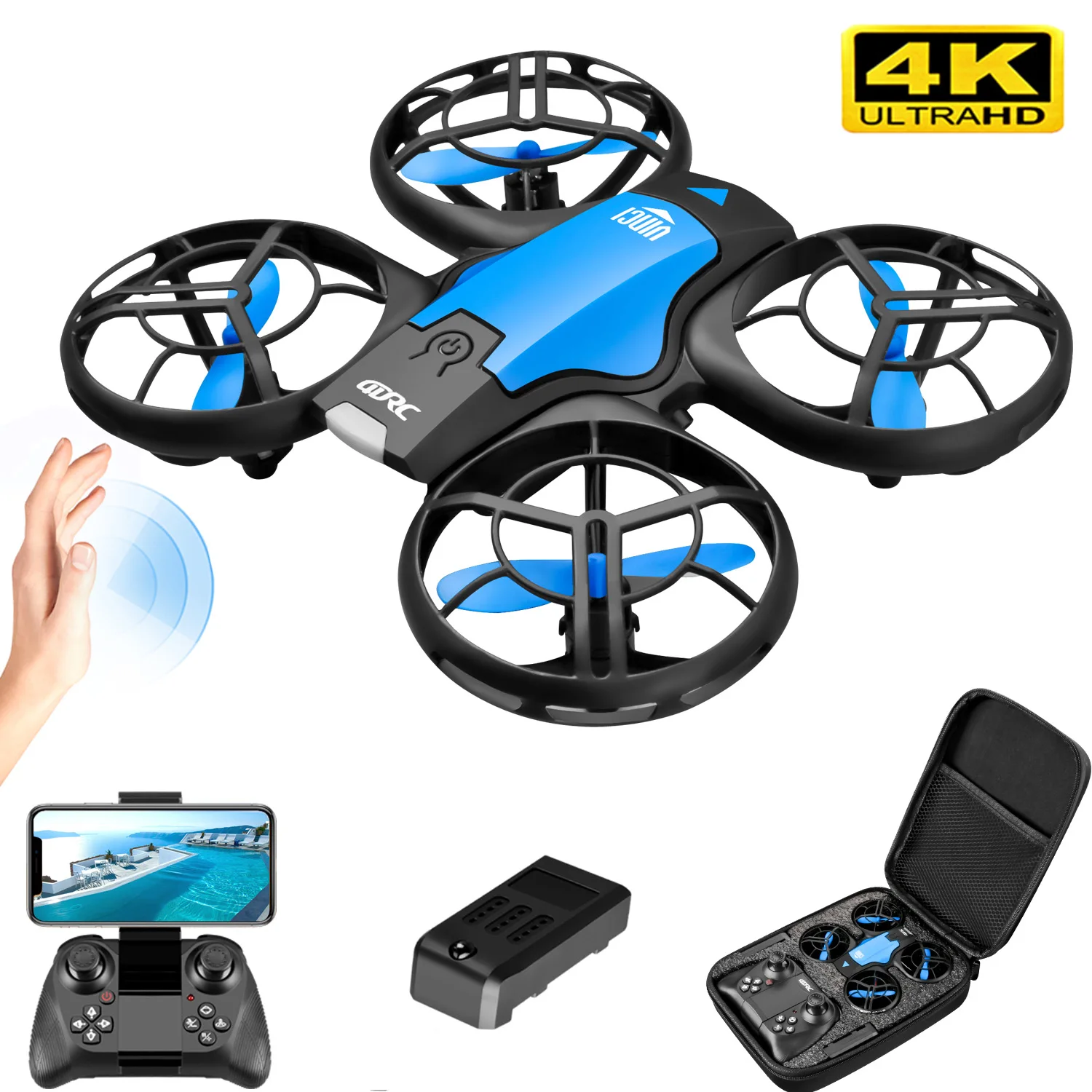 Rc Helicopter Electric - V8 New Mini Drone 4k profession
