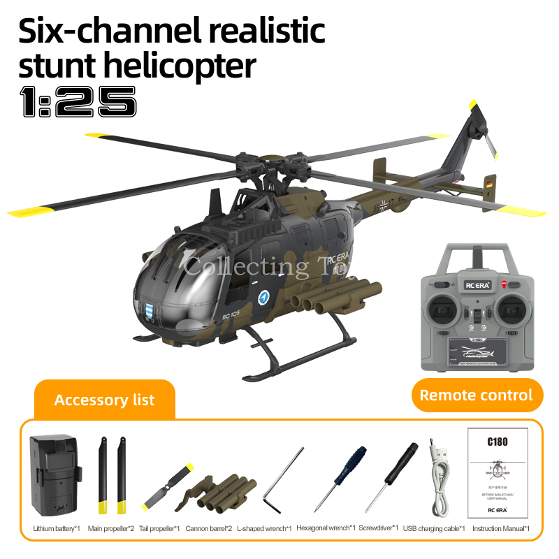 Rc Era C180 Bo105 1/25 Scale 6 – обзор и цена Rc Helicopter Gyro