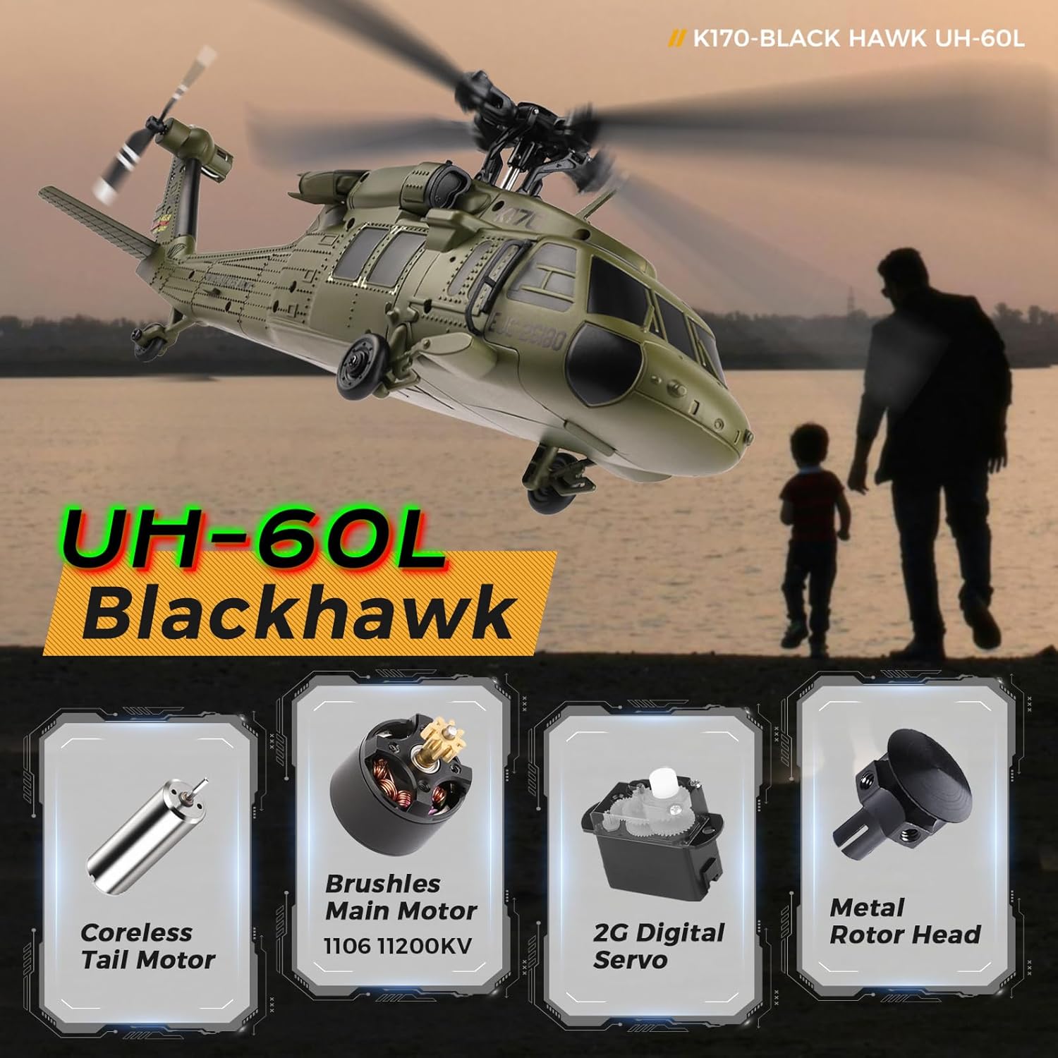 WLtoys K170 Brushless 4-CH RC  – обзор и цена Rc Helicopter Gyro