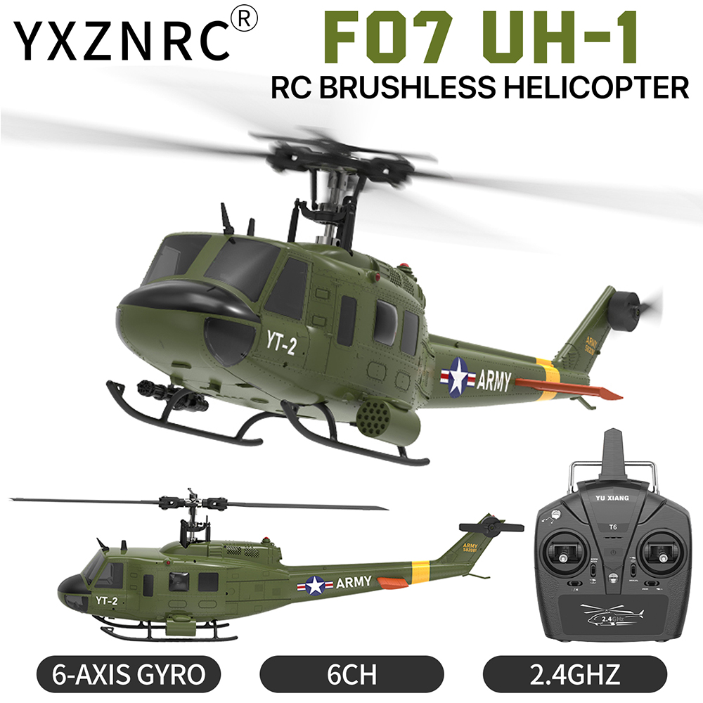 YUXIANG F07 UH-1 Aileronless H – обзор и цена Rc Helicopter Gyro