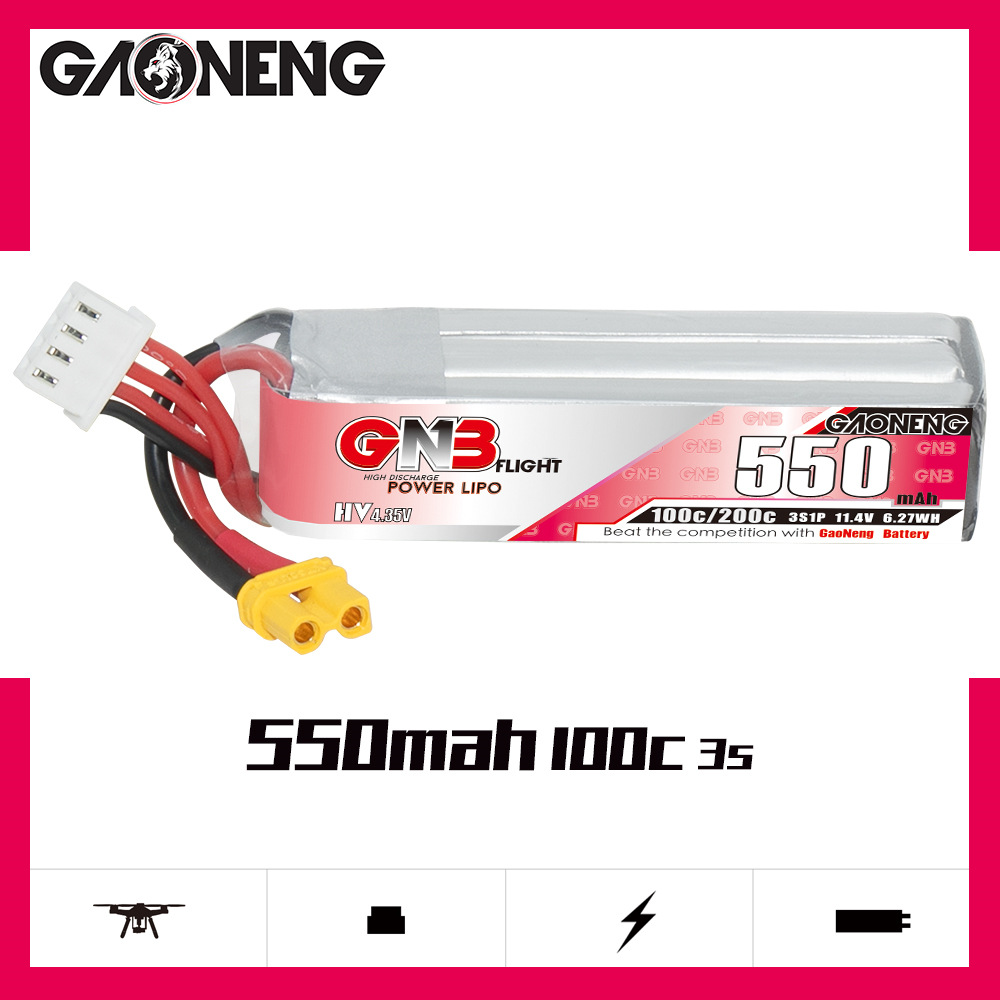 GNB HV 11.4V 550mAh 100C/200C  – обзор и цена Rc Helicopter Parts
