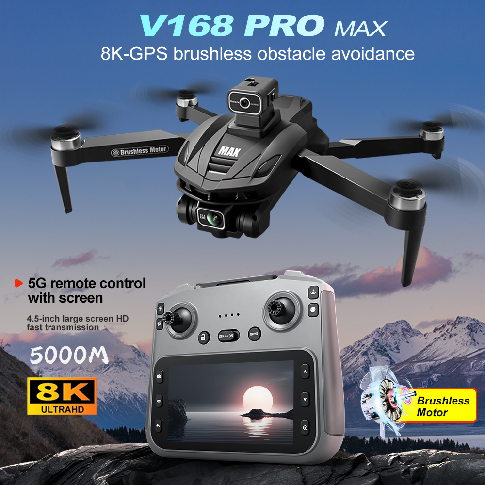 V168 PRO Max GPS Drone 8K Prof – обзор и цена Rc Helicopter Electric