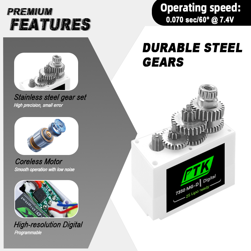 PTK 7350 MG-D 5.5g Digital Ser – обзор и цена Rc Helicopter Parts