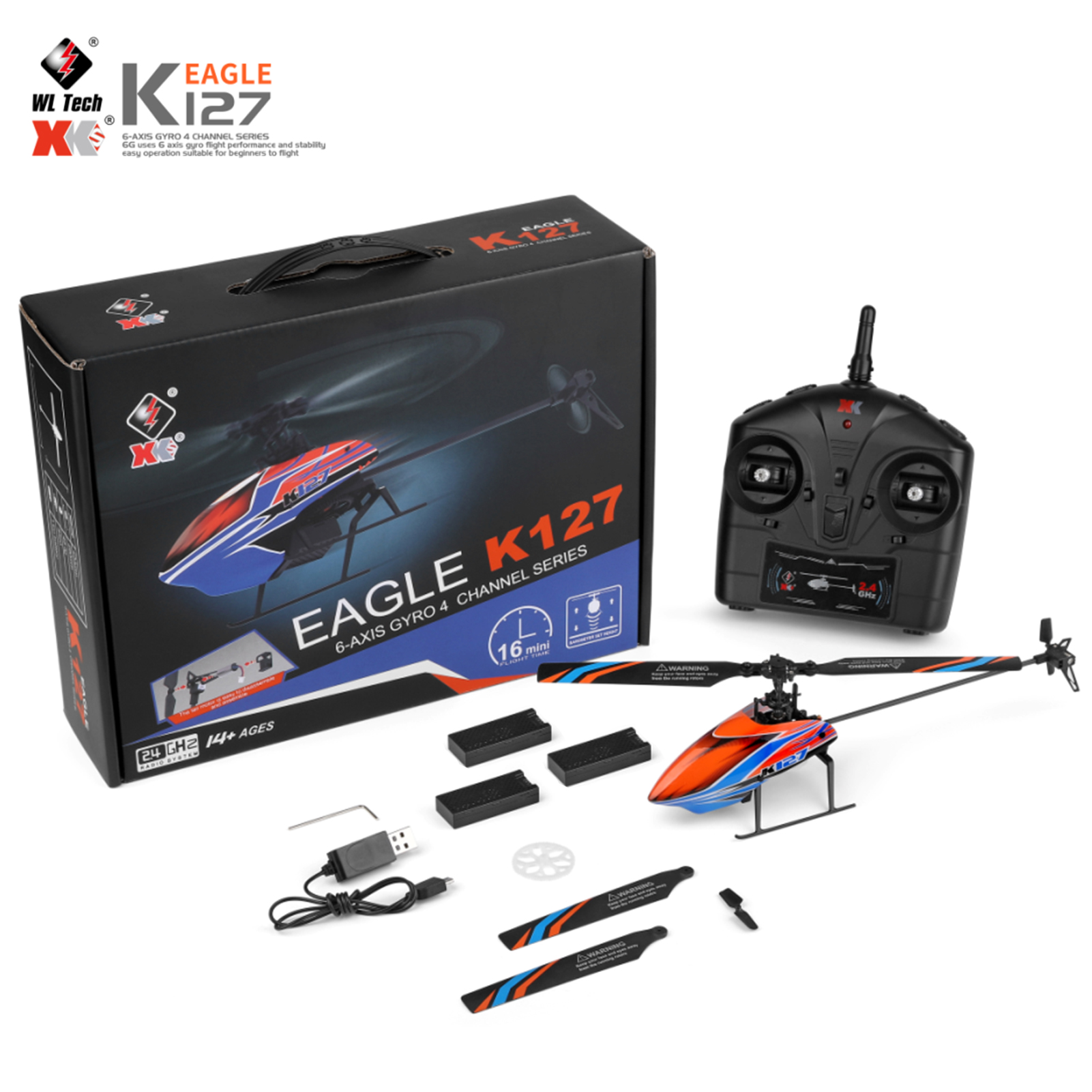 WLtoys XK K127 4CH 6-axis Gyro – обзор и цена Rc Helicopter Blade