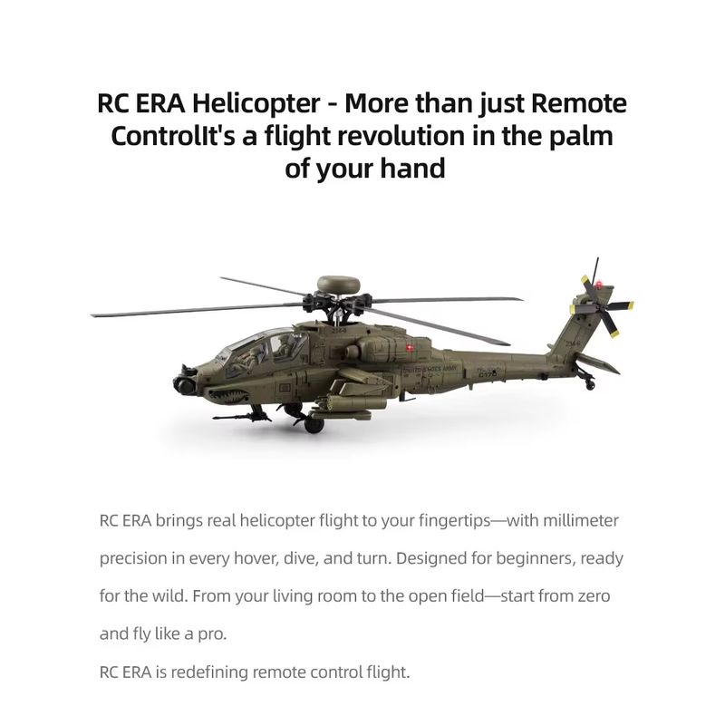 New In Stock RC Era Ah-64d Apa – обзор и цена Rc Helicopter Single Rotor